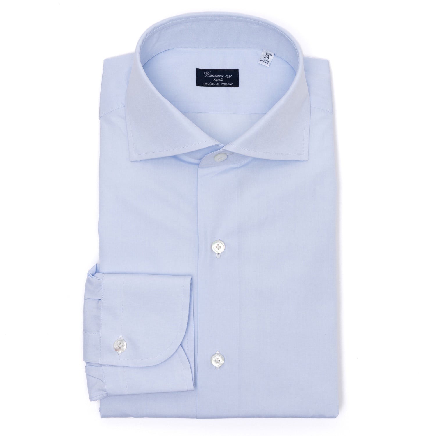 Hellblaues Hemd aus reiner Baumwolle "Poplin Alumo" - Collo Eduardo
